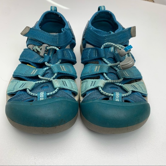 Keen Washable Youth Sandals Teal Blue Size 3 - Picture 8 of 13
